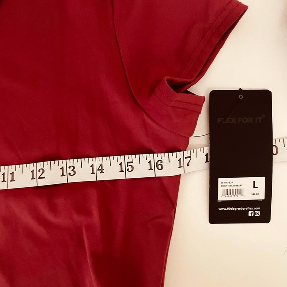 90Degree Lux Flex Short Sleeve Cropped Tennis Polo - Picture 11 of 14